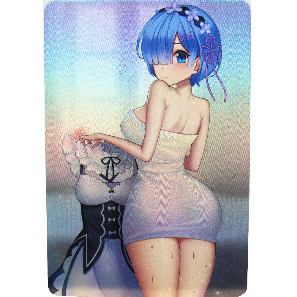 3pcs/set Anime Flash Cards sexy kawaii Rem Rare Card Sets Re:Life in a different world from zero Anime game collection card
