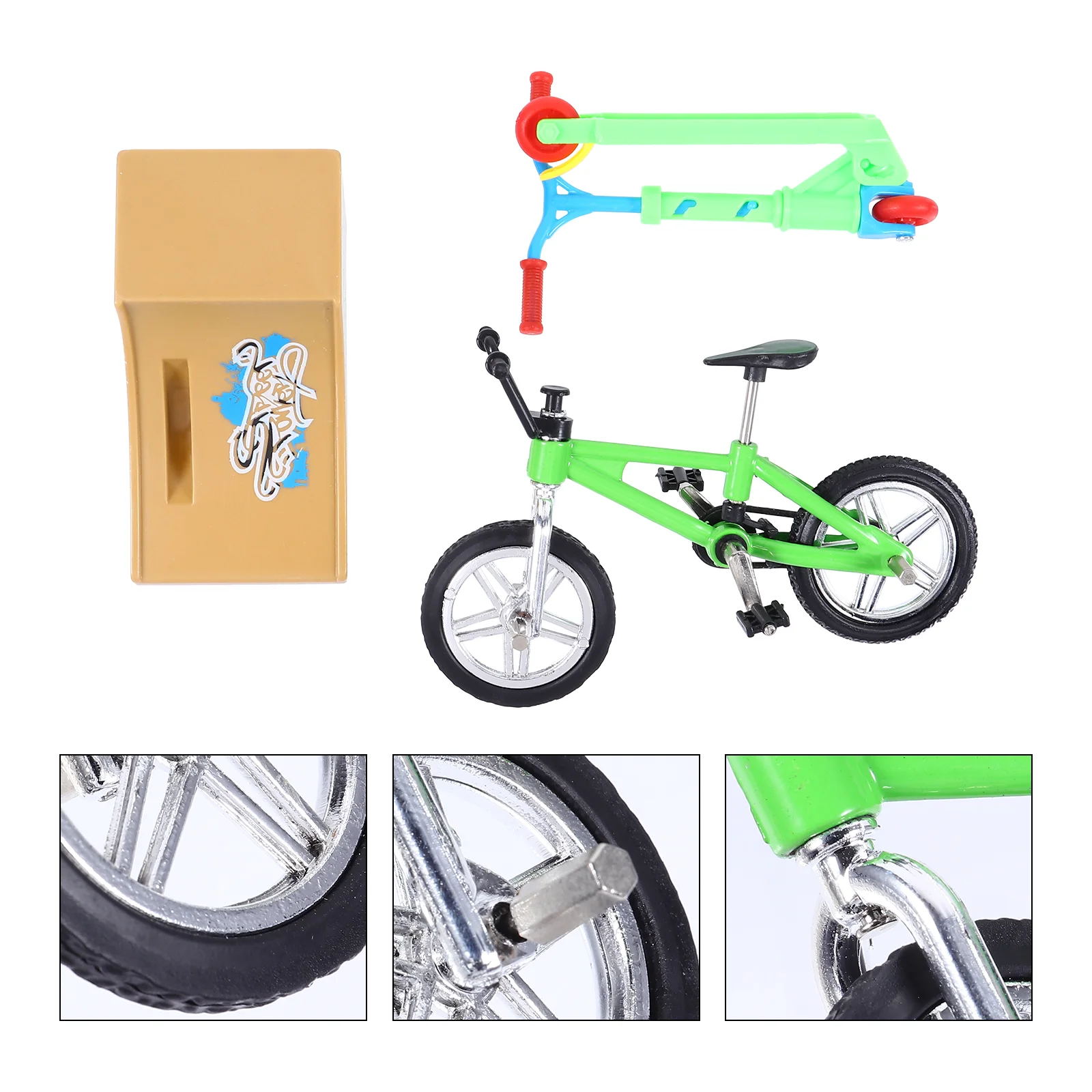 

1 Набор мини пальчиковые игрушки на палец велосипед Скутер рампа на кончик пальца спортивные игрушки домашний декор