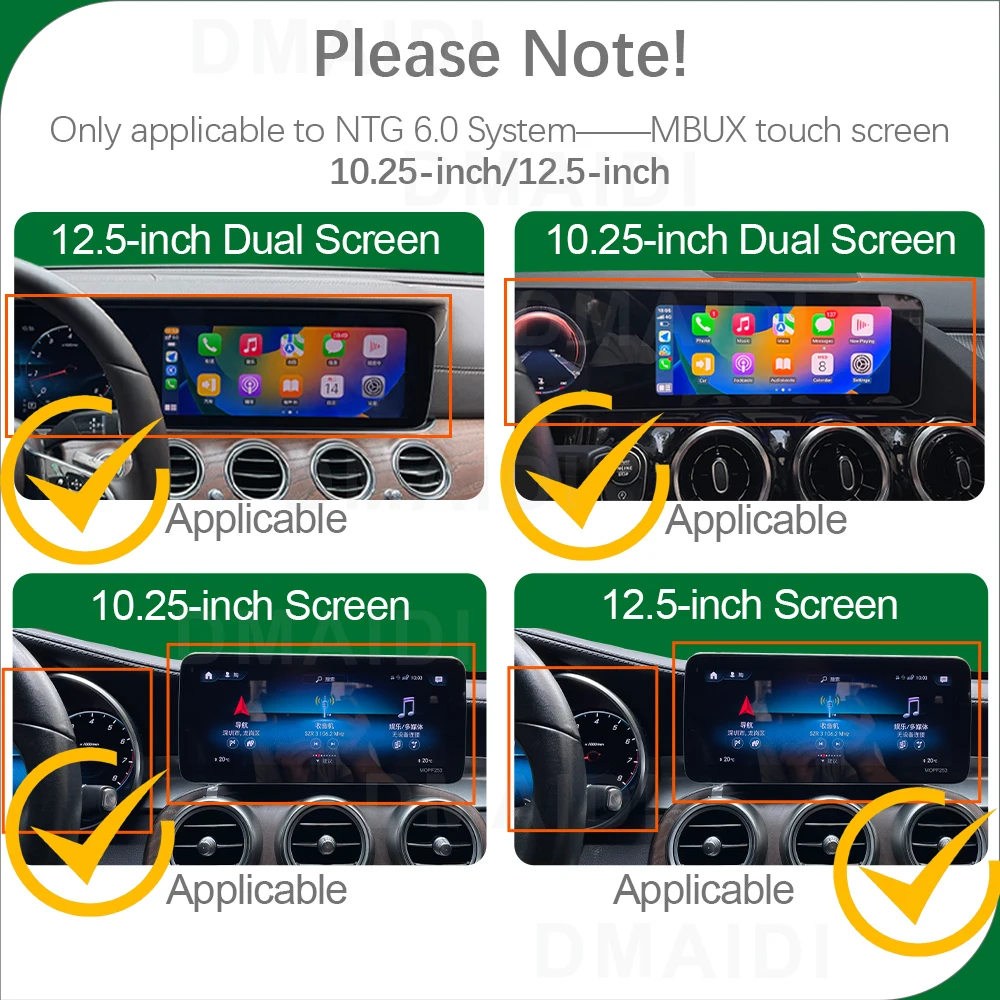 Беспроводной автомобильный декодер CarPlay для Mercedes Benz NTG6.0 A C E V G GLA GLB GLC Class 2020 - 2023