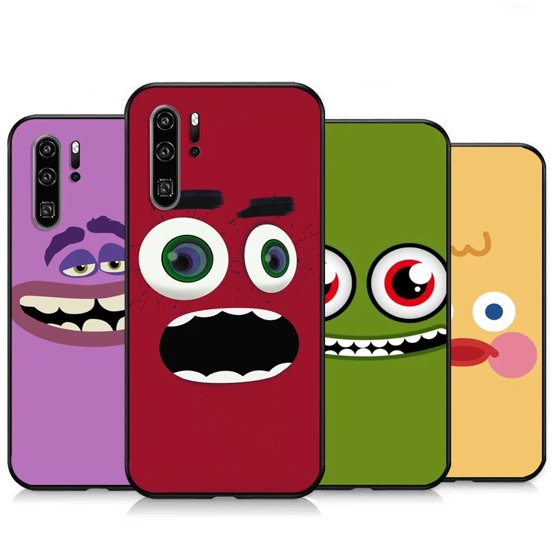 

Monster Smiley Phone Cases For Huawei Honor P Smart Z P Smart 2019 P Smart 2020 P20 P20 Lite P20 Pro Soft TPU Coque Back Cover