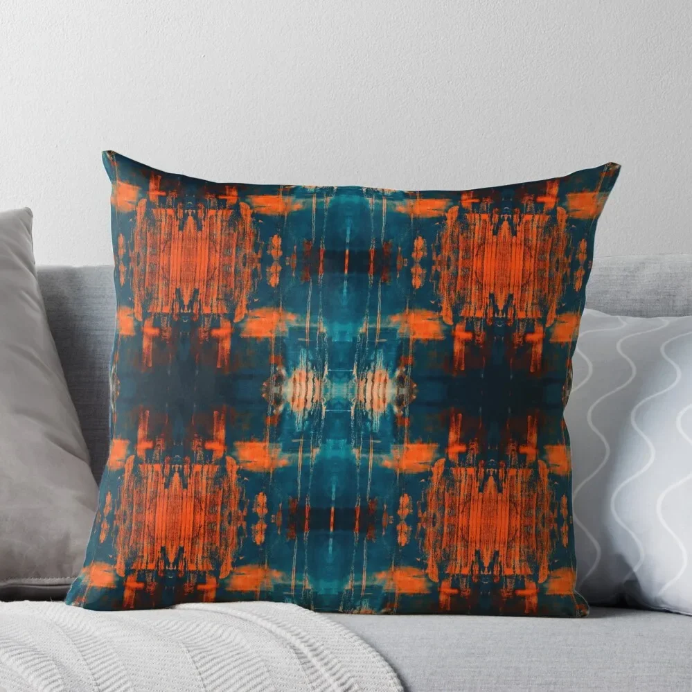 Гранж сгоревший оранжевый бирюзовый синий темно-синий и черный Живопись ГРАФИТИ