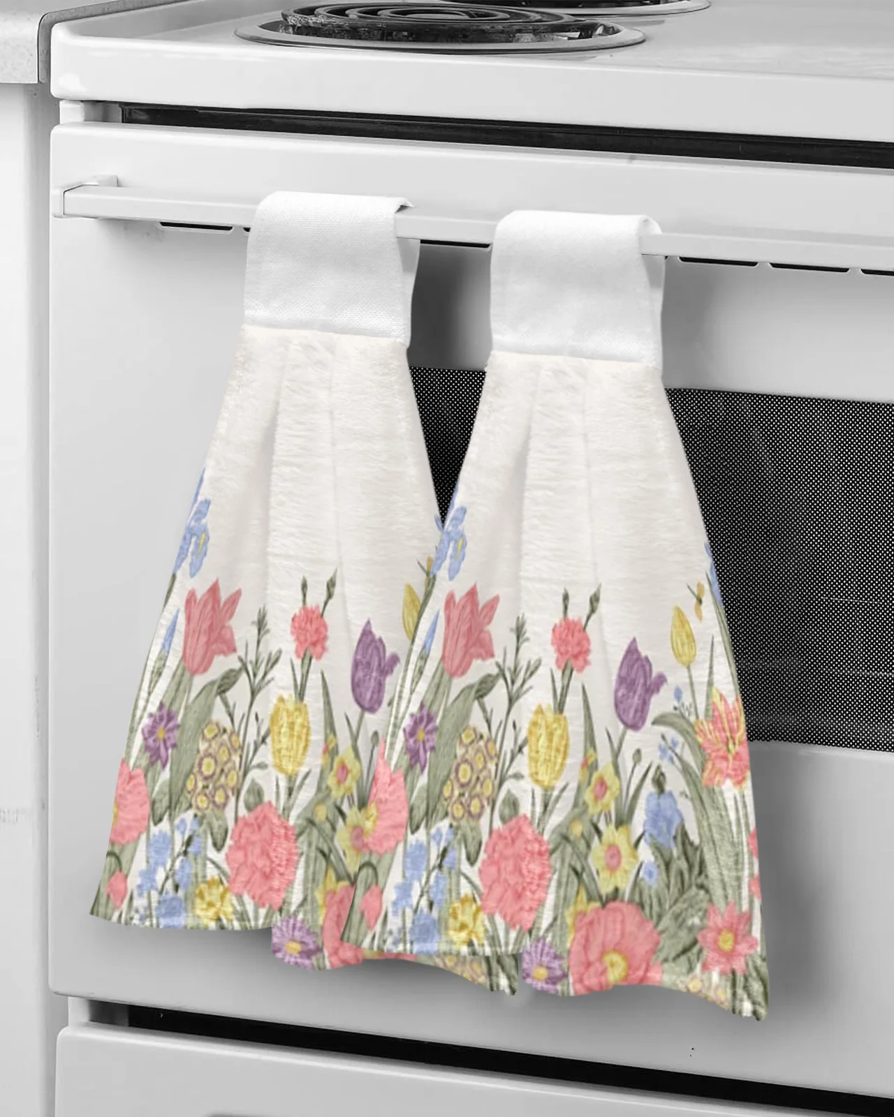 

Spring Poppies Tulips Flowers Hand Towel For Child Absorbent Microfiber Kitchen Towel Tableware Cleaning Towel Kitchen Tools