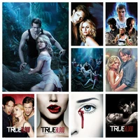 tv series true blood diamond painting rhinestone picture the southern vampire mysteries embroidery cross stitch kits room decor