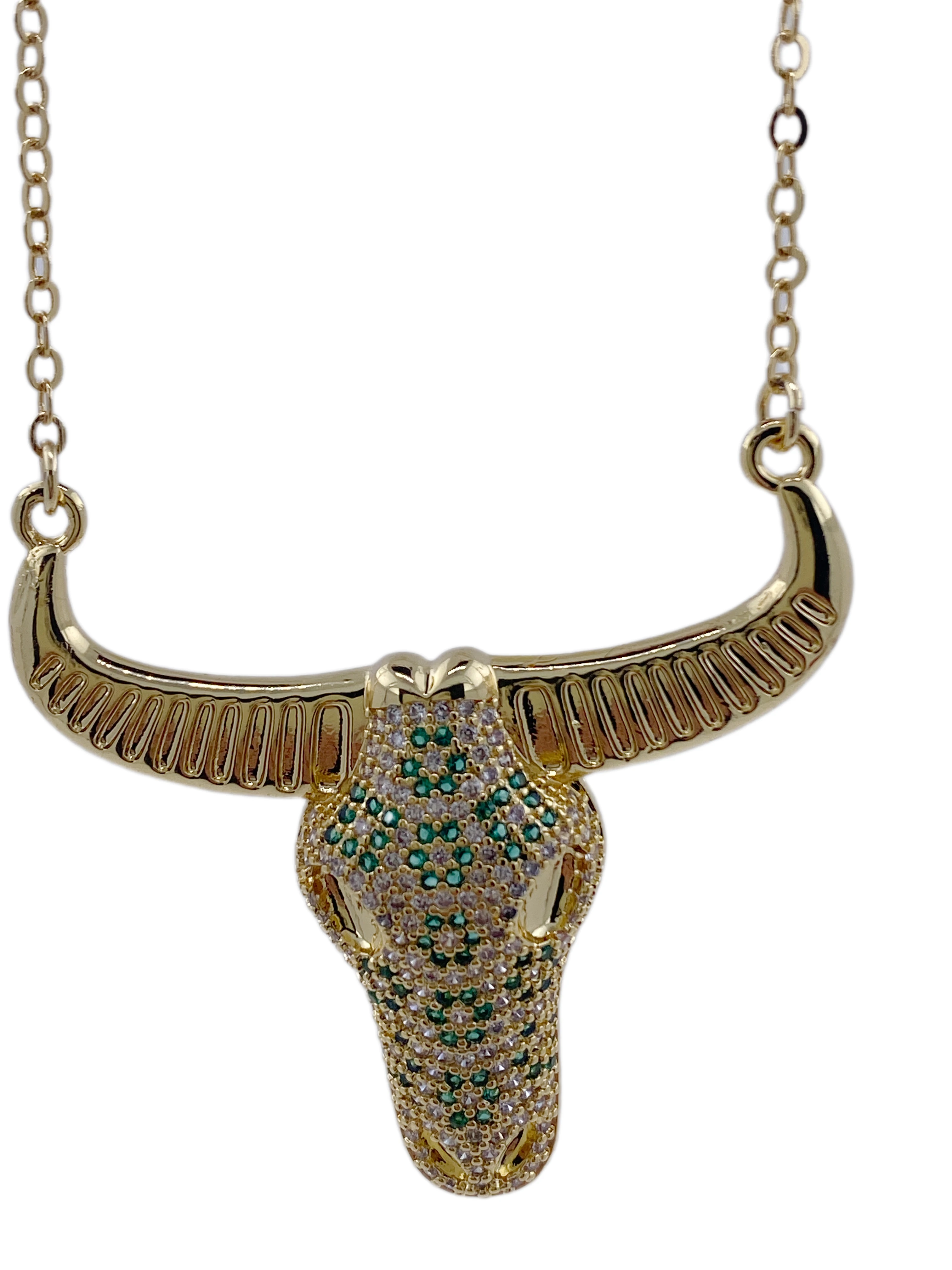 Luxury 18K Gold Plated Bull OX Head Eyes O-Chain Necklace for Women Couple Friends Gift Fashion Jewelry