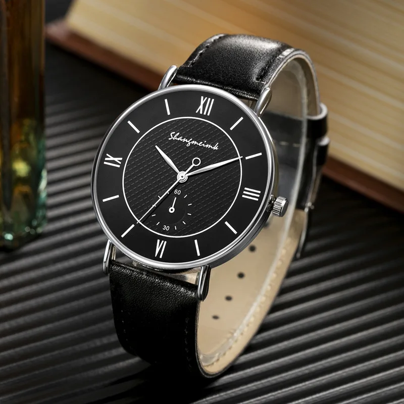 

New Men's Casual Belt Watchs Ultra Thin Simple Business Quartz Watch Relogio Feminino Watch For Men