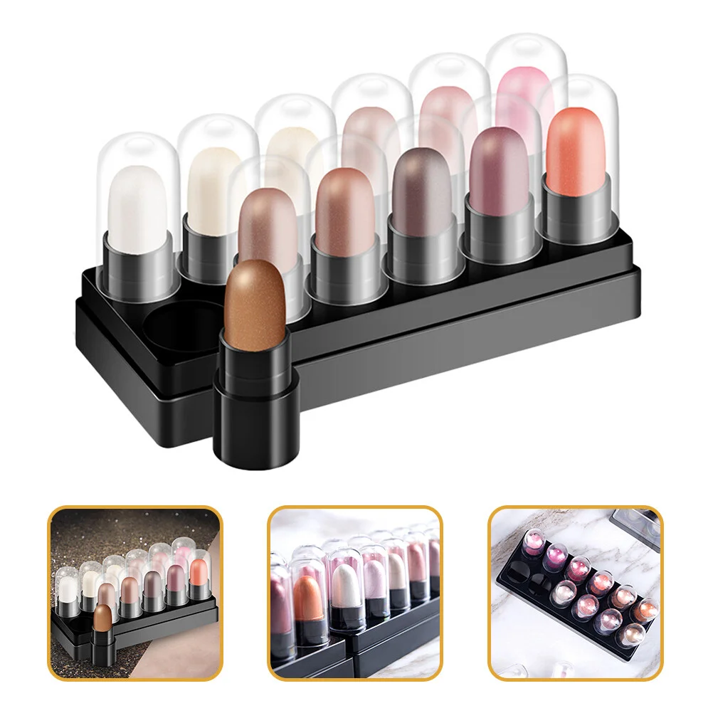 

12 Pcs Color Eye Shadow Box Cream Eyeshadow Pen Makeup Tool Kit Stick Colorful Crayon