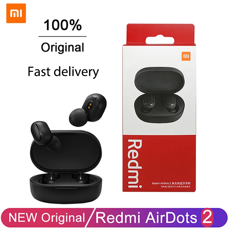 

Original Xiaomi Headphones Redmi AirDots 2 Wireless Earphone Bluetooth 5.0 TWS Sports Stereo Music HiFi Headset with Mic