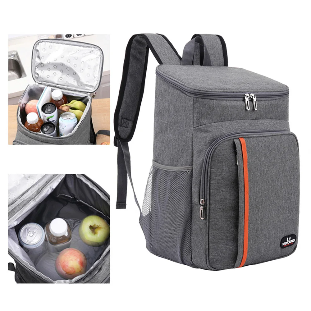 

Thermal Backpack Waterproof Thickened Cooler Bag 18L Large Insulated Food Grade PEVA Family School Picnic Refrigerator Lunch Bag