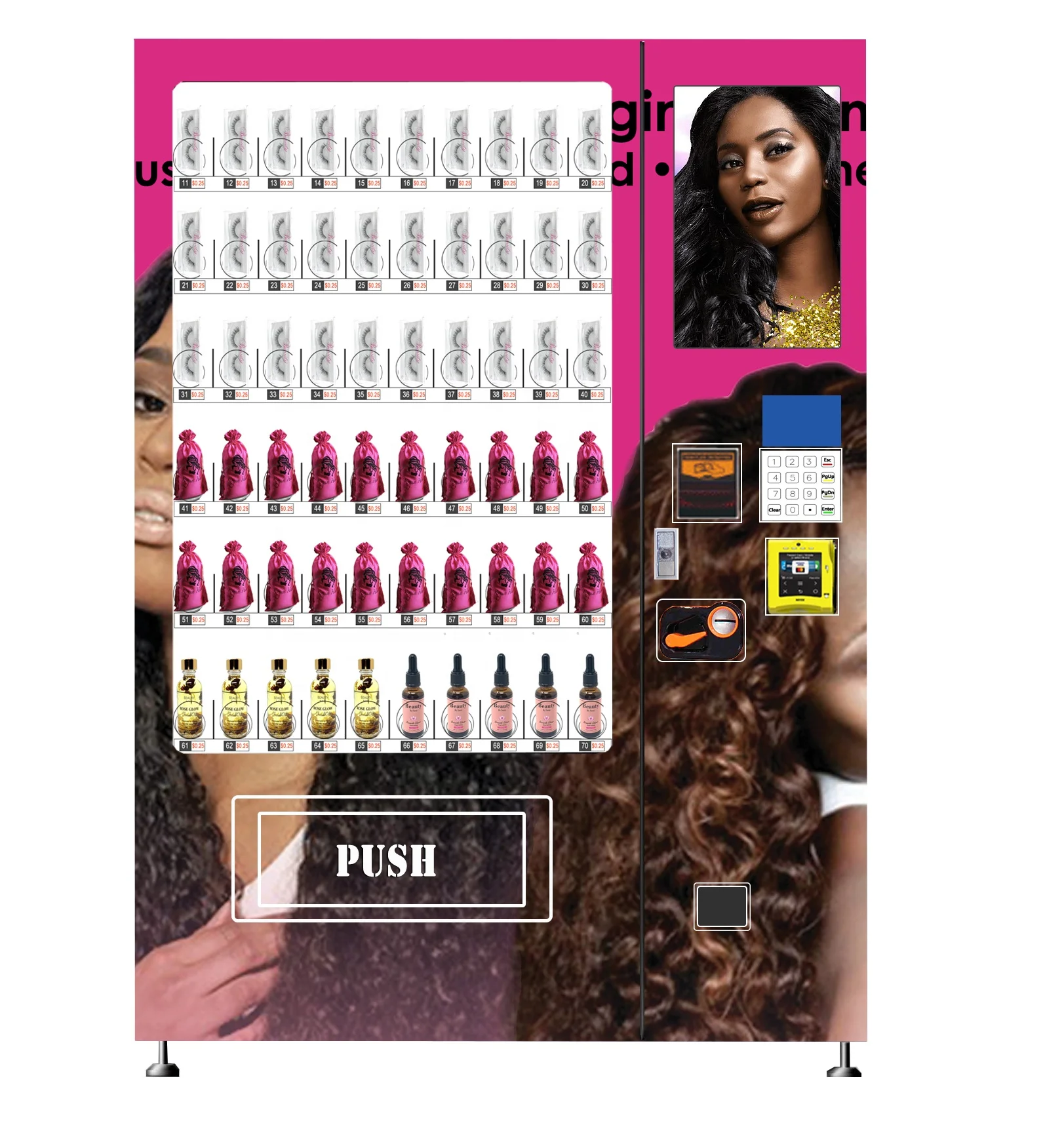 

High repurchase rate wigs vending machine with customized design
