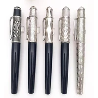 gms luxury classic barrel roller ball ballpoint pen stainless steel ragging writing smooth office stationery