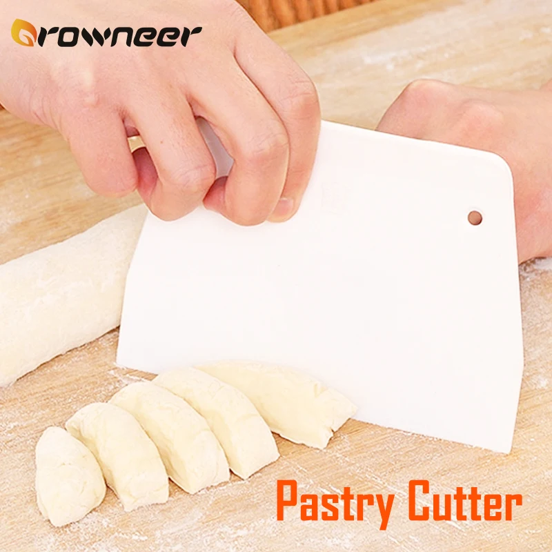 

Pastry Cutter Plastic Cake Spatulas Dough Scraper Trapezoid Bread Pizza Fondant Tools Butter Knife Multiduty White Safe Bakeware