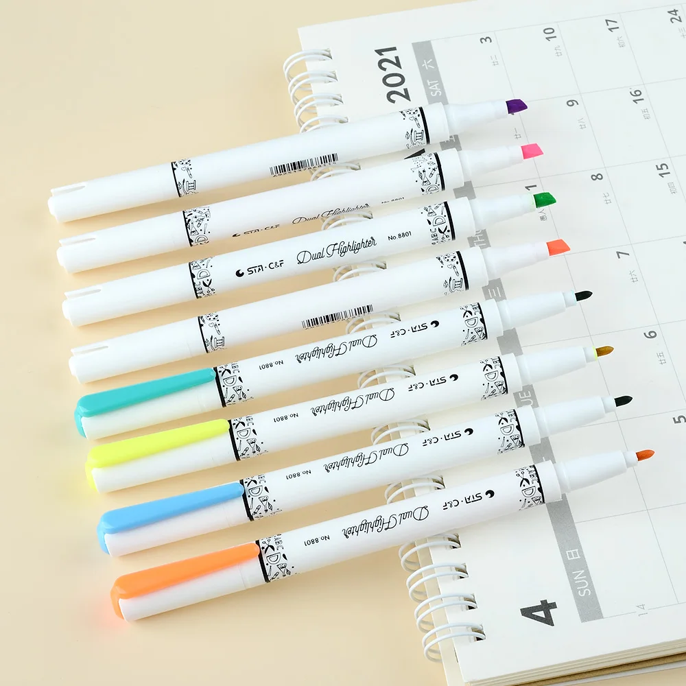 Набор двусторонних маркеров 8 шт./компл. кисть для рисования граффити маркеры