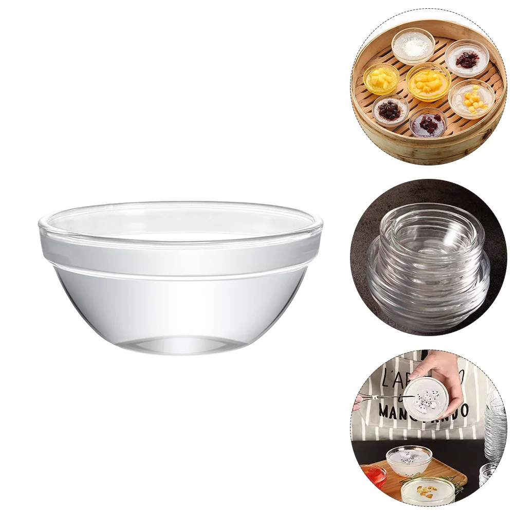 

6 Pcs Kitchen Prep Bowls Small Prep Bowls Mixing Glass Hara Circle Stencil Bozai Cake Bowl Nut Mousse Cup