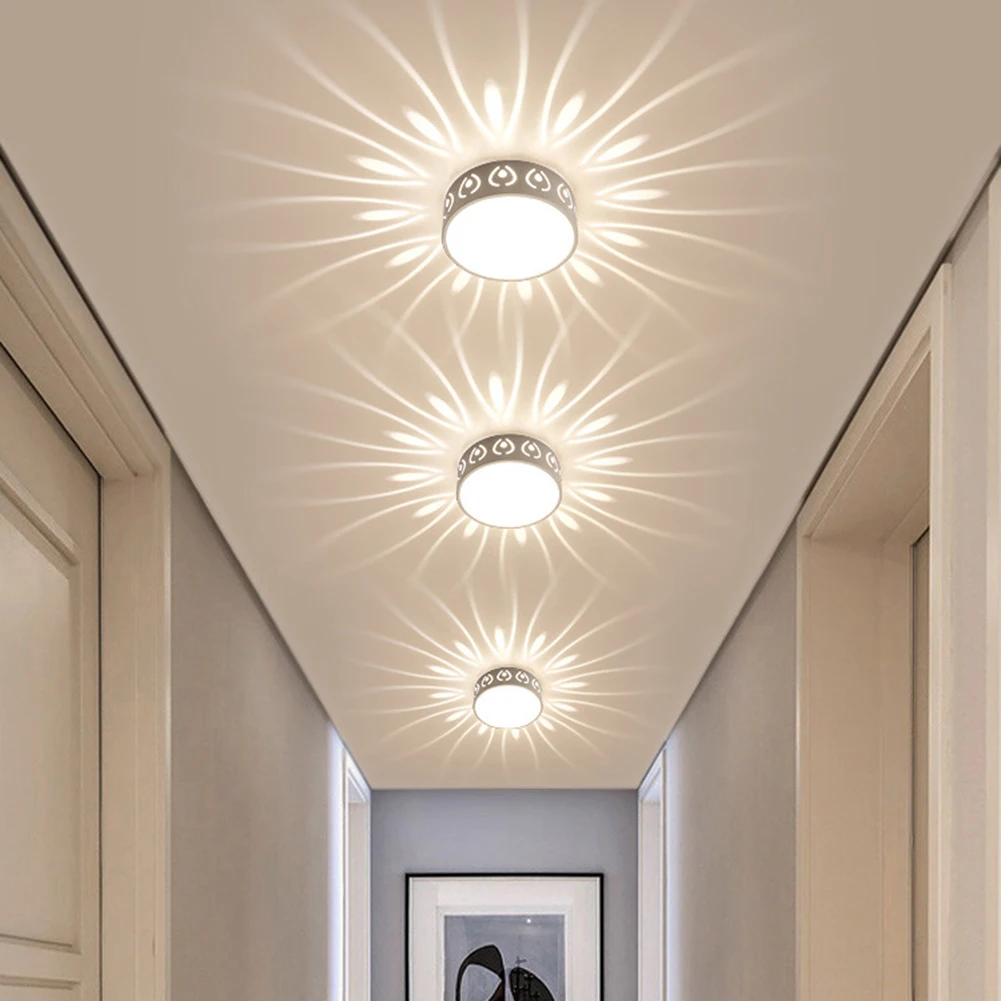 

LED Ceiling Lamp Energy Saving Lighting Fixture Protect Eyes Porch Light Easy Installation Brightness Durable for Aisle Corridor