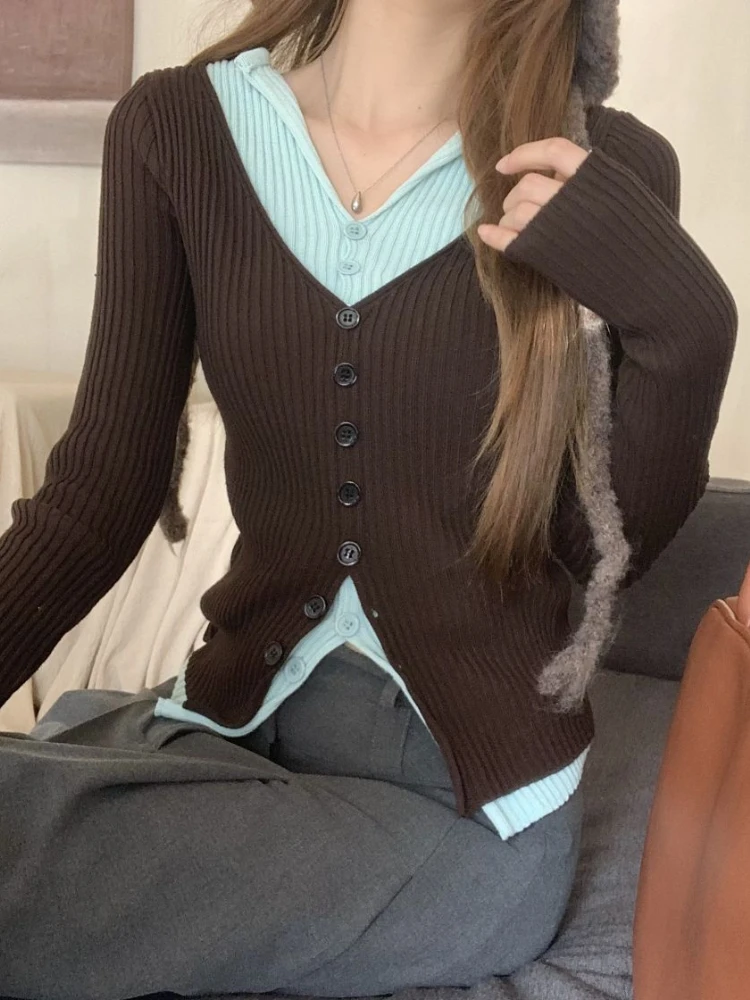 ADAgirl Y2K Коричневый и мятно-зеленый искусственный трикотаж из двух предметов