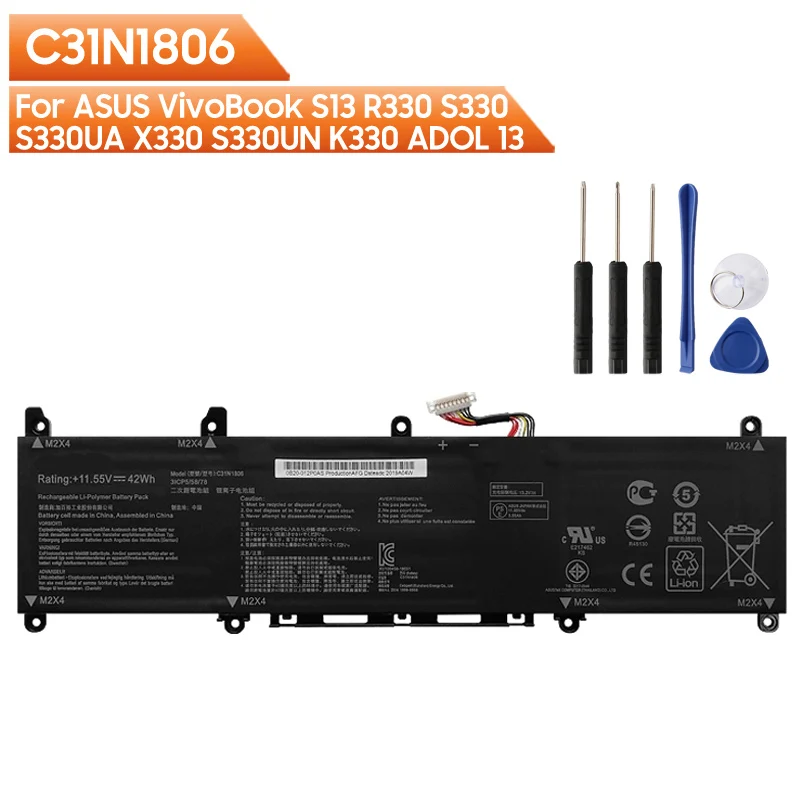 Оригинальная сменная батарея C31N1806 для ASUS VivoBook S13 S330F S330UA S330FN S330FA X330FA X330FL X330UA K330 R330