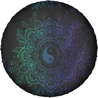 spare tire cover universal tires cover colorful mandala pattern car tire cover wheel weatherproof and dust proof uv sun