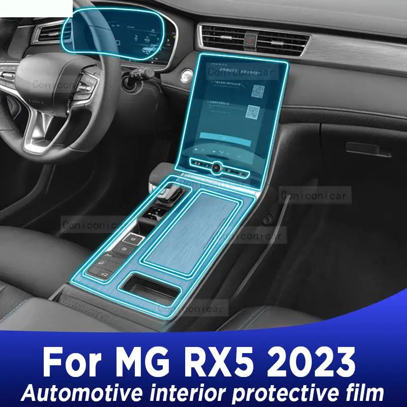 

For MG RX5 2023 Gearbox Panel Navigation Automotive Interior Screen Protective Film TPU Anti-Scratch Sticker Accessories