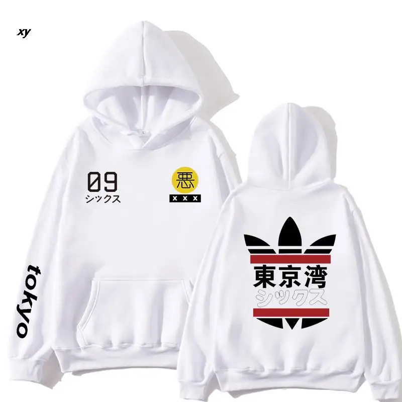 

Men's and women's Hoodie fashion Tokyo Bay print loose Hoodie fashion street Sweatshirt