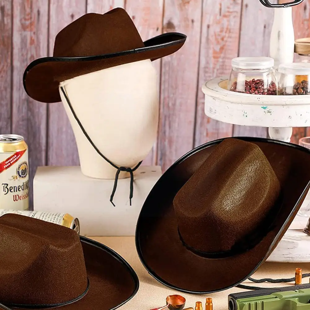 

West Cowboy Hat Color Mongolian Caps Vintage Western Cowboy Hat For Men's Gentleman Lady Jazz Cowgirl Wide Brim Panama Hat R4y0