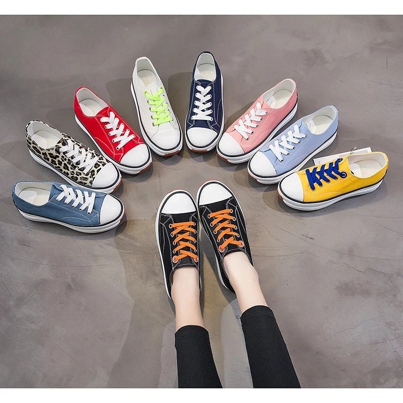 

2022 Summer Women New Flat Bottom LaceUp SportsShoesFashionable Comfortable Antiskid Breathable Hot Sale Platform Shoes