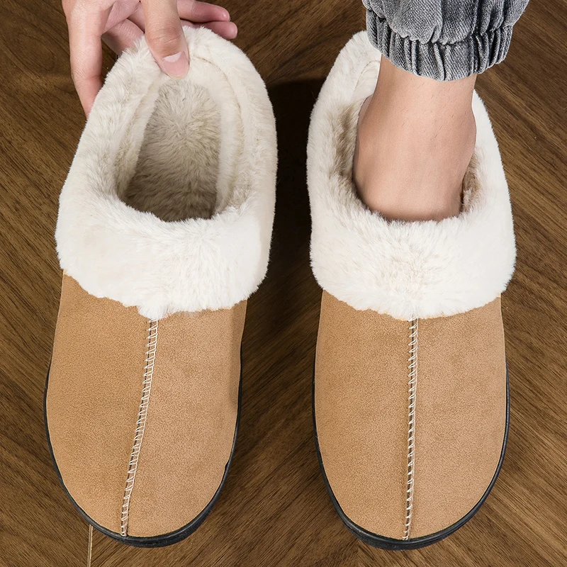 

2023 Cotton Slippers for Home Indoor Soft Slippers Bottom To Keep Warm Couples Home Fashion Design Women Plush Non-slip Slippers