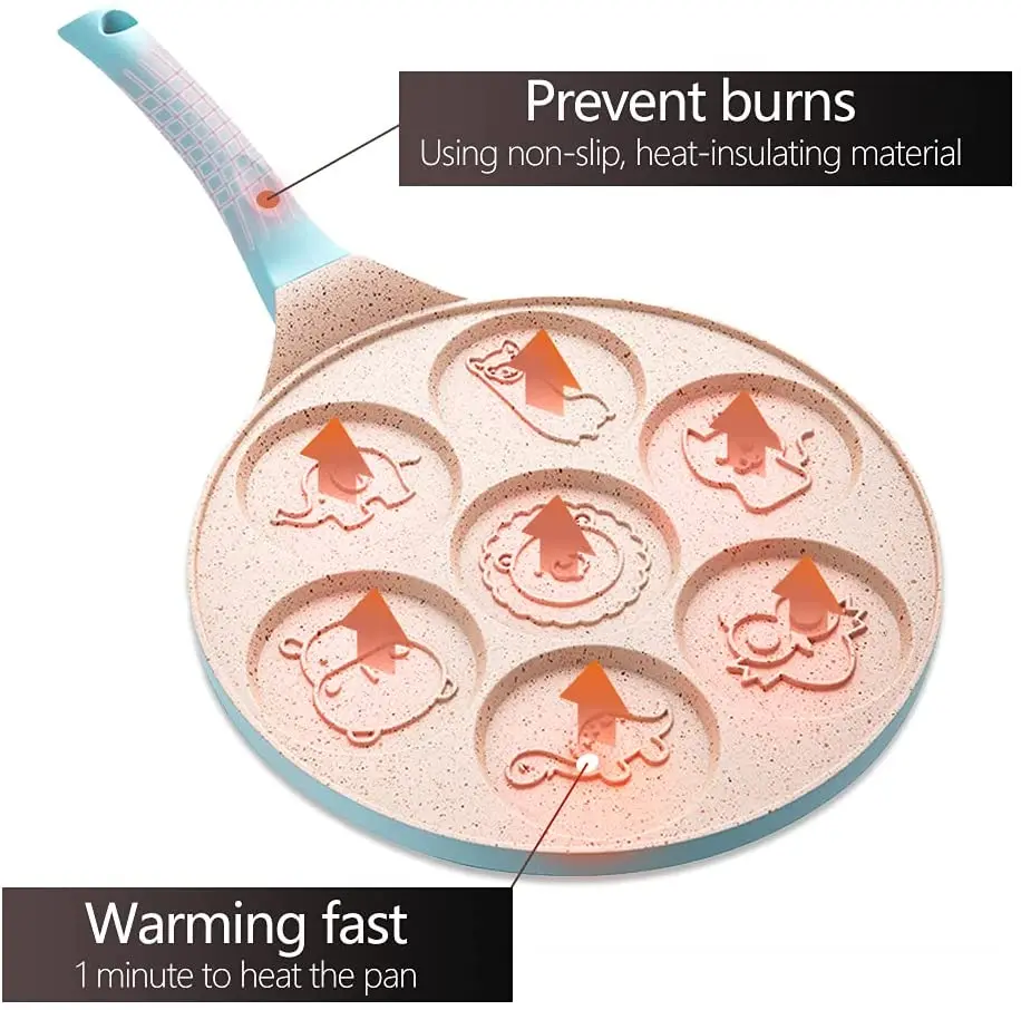 Cute Animal Shaped Pancake Pan for Kids Mini Nonstick Griddle Cup Mold Grill Children Gifts Fried Egg Tools |