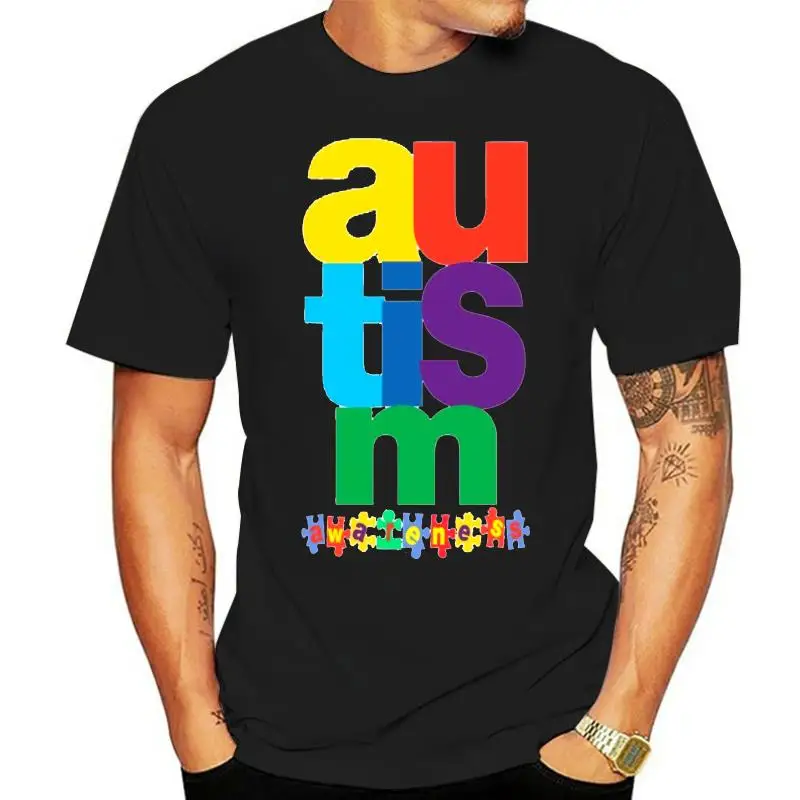 

Autism Awareness Puzzle Men's T-Shirt Casual Plus Size T-Shirts Hip Hop Style Tops Tee S-2Xl Fashion New Top Tees Tshirts