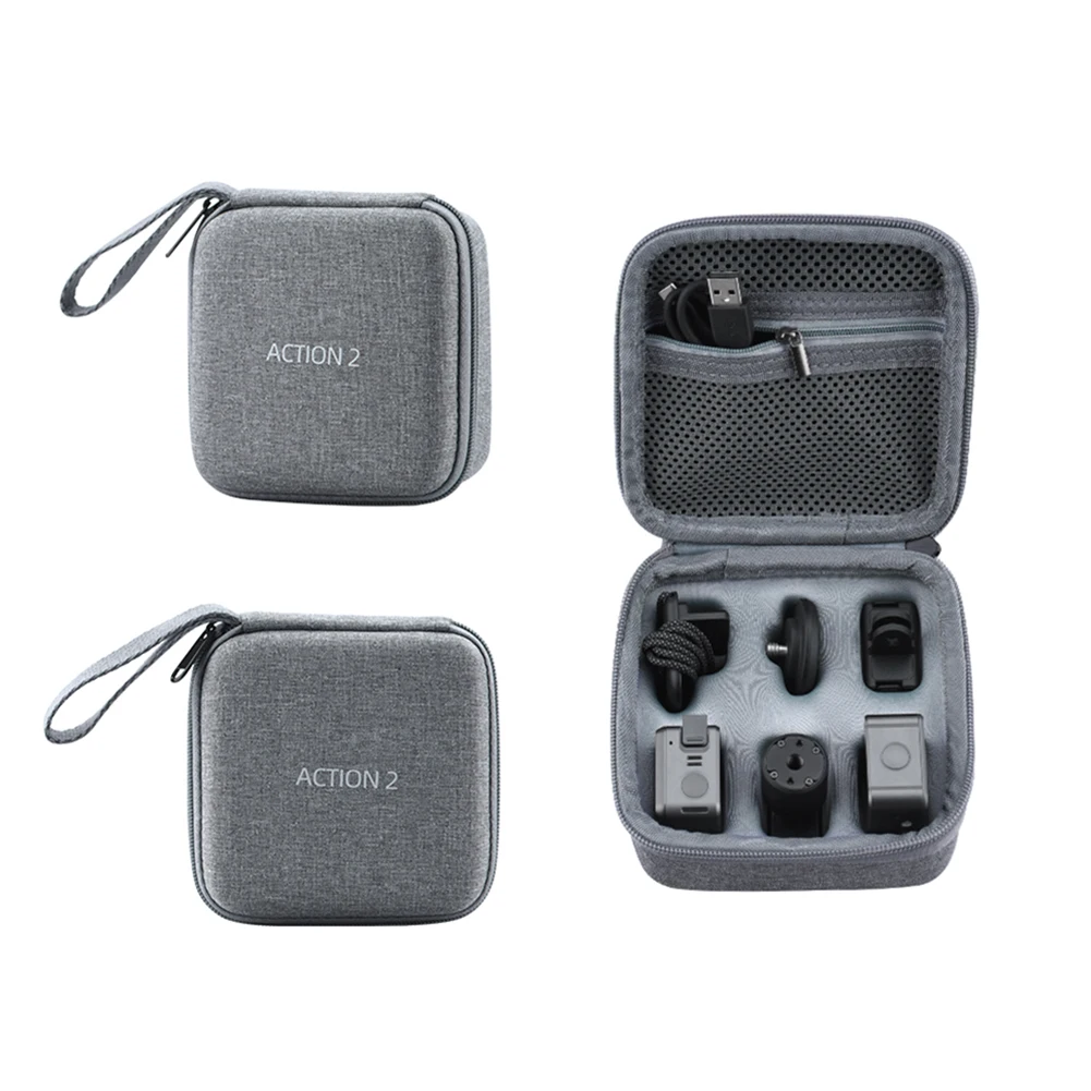 

For DJI Action 2 Water Resistant Box Portable Storage Bag Handbag Protective Carrying Case Sports Camera Accessories