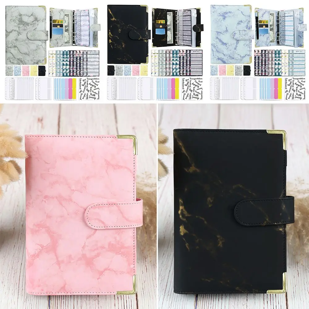 

Bill Planner Leather Cover Labels A6 Binder Cover Budget Binder Cash Pockets