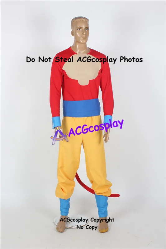 Goku cosplay costume with long tail ornament acgcosplay costume