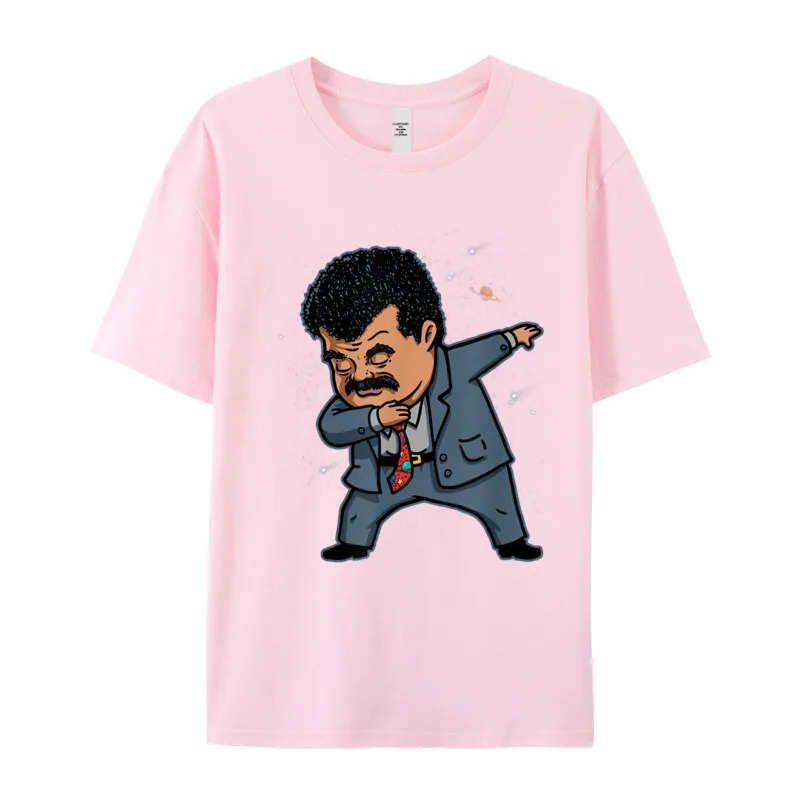 Female Latest Tops &amp Tees Round Neck Summer Pure Cotton Tshirts Birthday Neil deGrasse Tyson Dabbing Through Tee Shirts