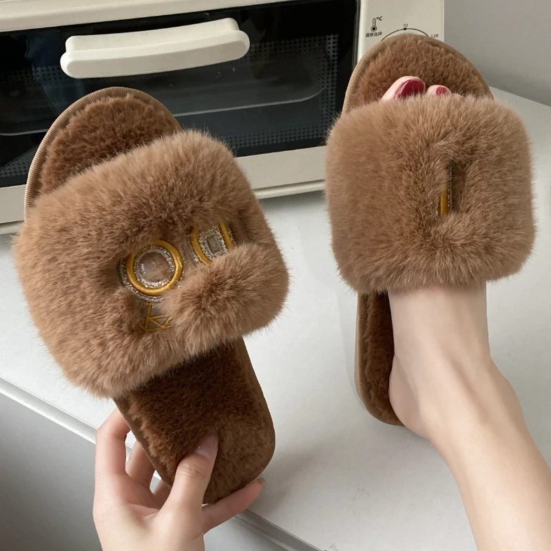 туфли женские обувь женская зимняя Сланцы на плоской подошве модные