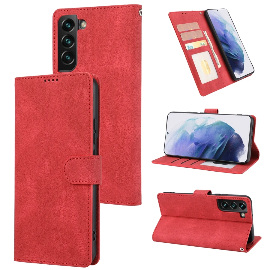 Кожаный чехол-книжка с бумажником для Samsung Galaxy S22 Ultra S21 FE S20 2022 S10 Plus A03S A12 A13 A23 A32 A50 A51