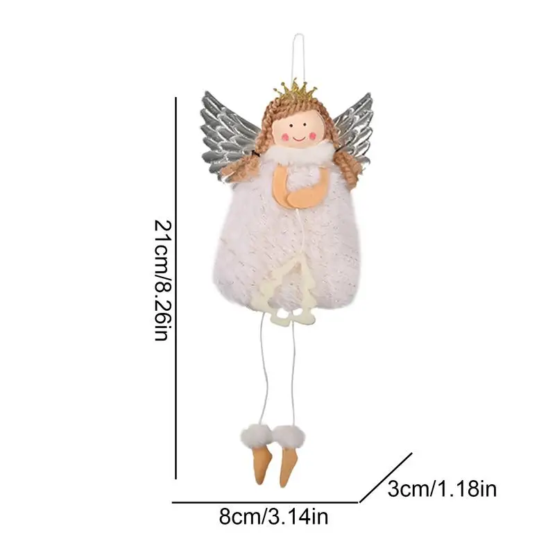 Девушка-ангел с крыльями рождественский кулон серебряные крылья украшение для