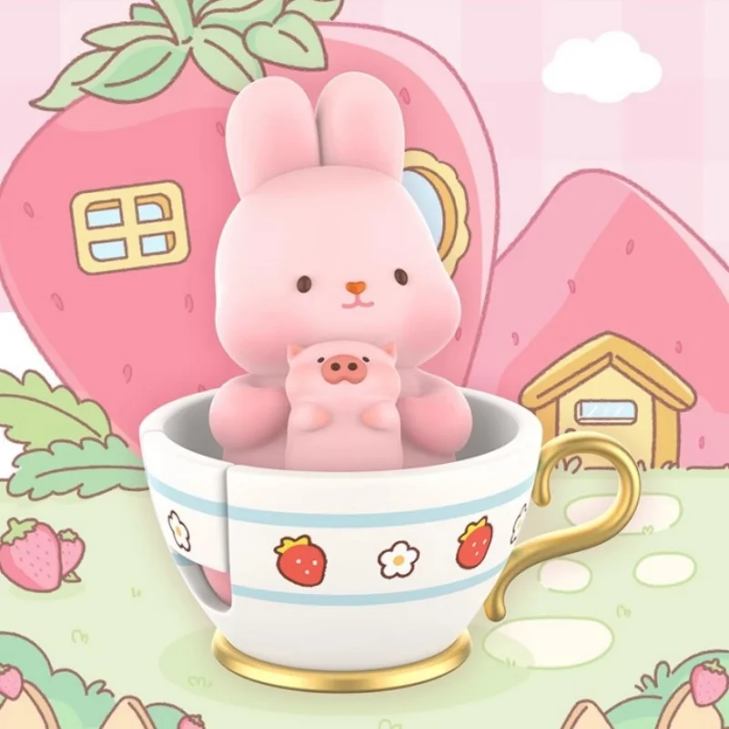 Kawaii кукла слепая коробка игривый сенсорный кролик Момо клубничный город