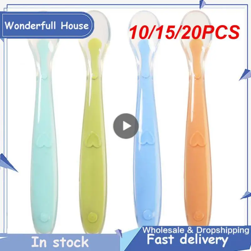 

Ложка силиконовая Мягкая для детского питания, 10/15/20 шт.