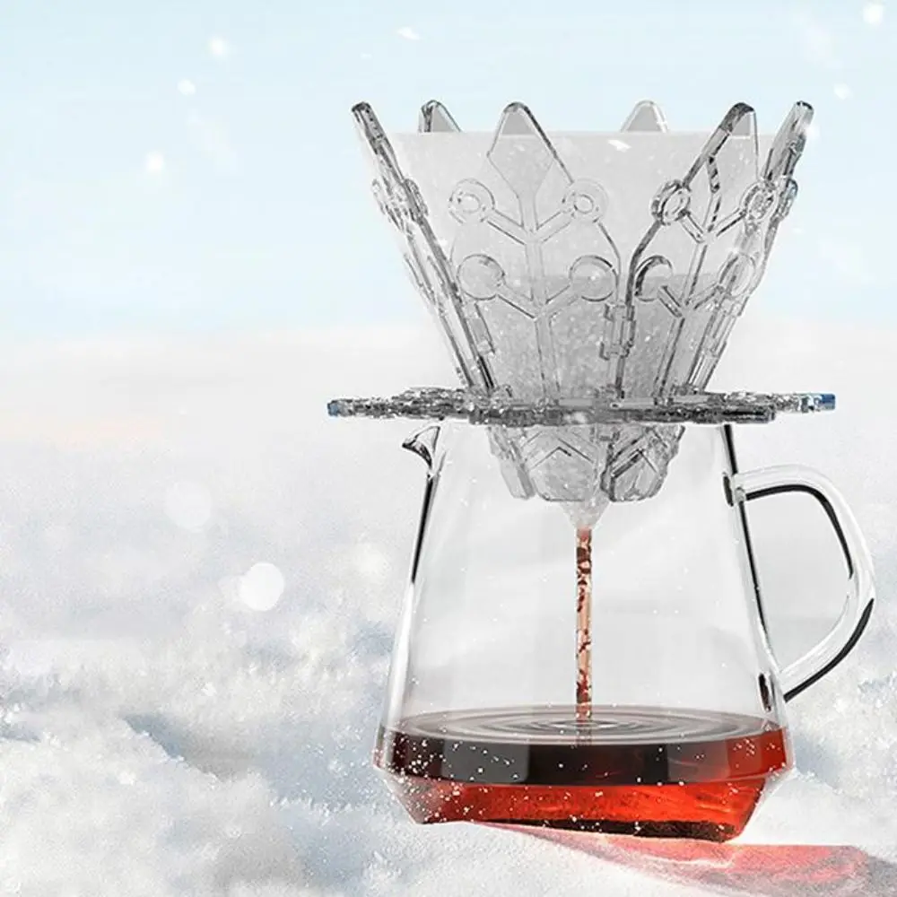 Складная капельница для кофе с дизайном снежинки компактная складная