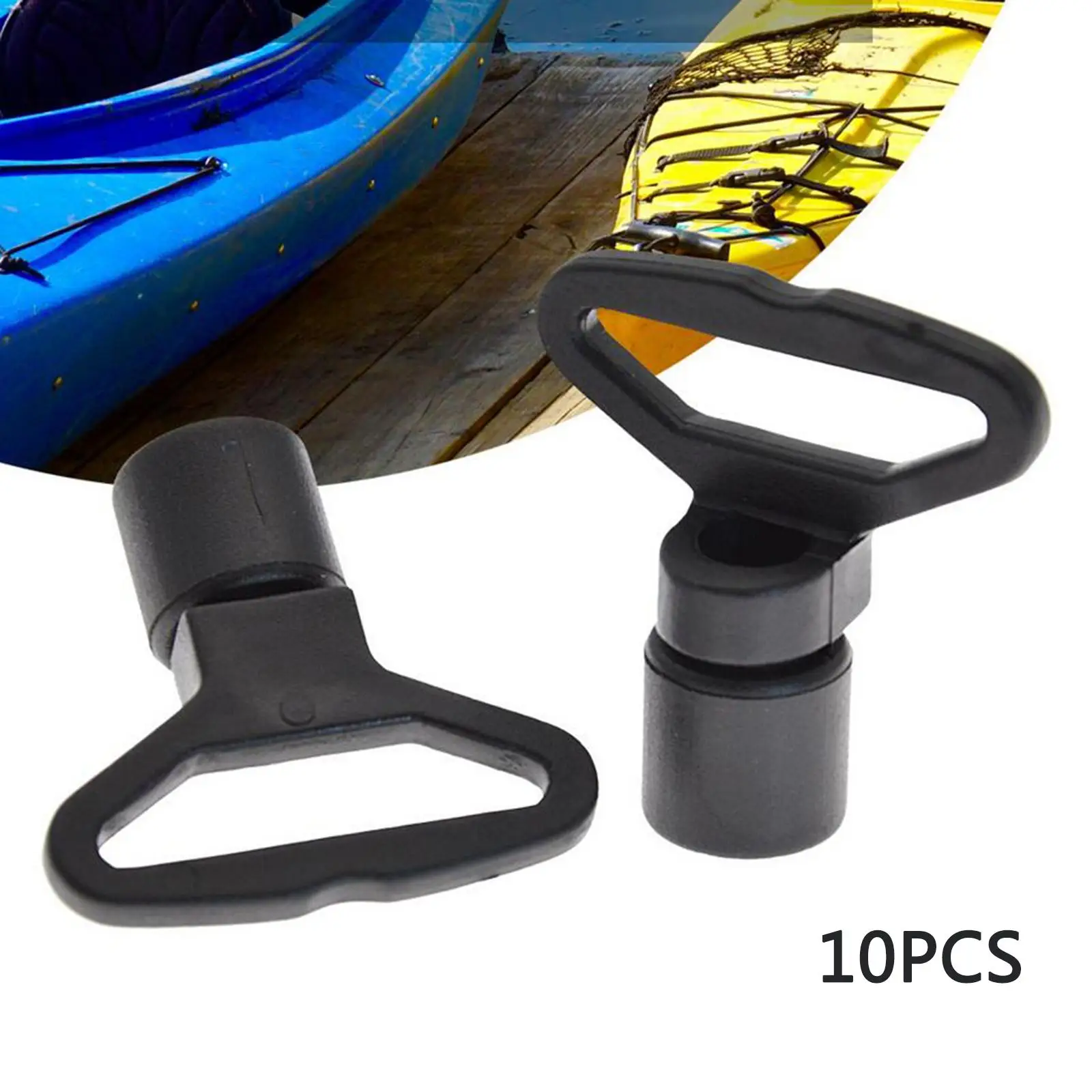 10pcs Camping Kayak Elastic String Fixed Buckles, Kayaking String Rope Hooks