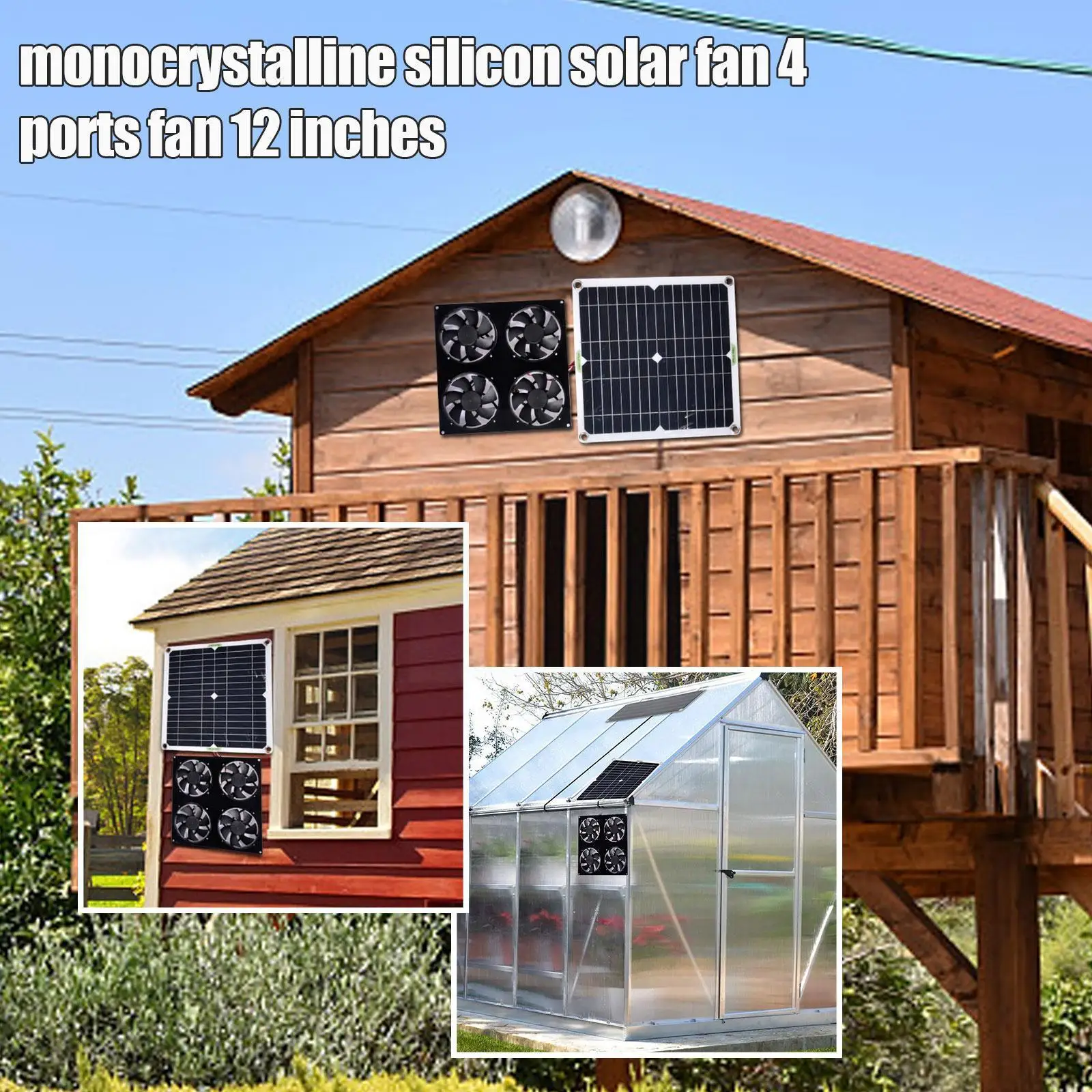 

20W Solar Exhaust Fan Air Extractor 6 Inch Mini Ventilator Waterproof Panel Panel USB Fan Powered Powered Fan Solar Solar S G8G9