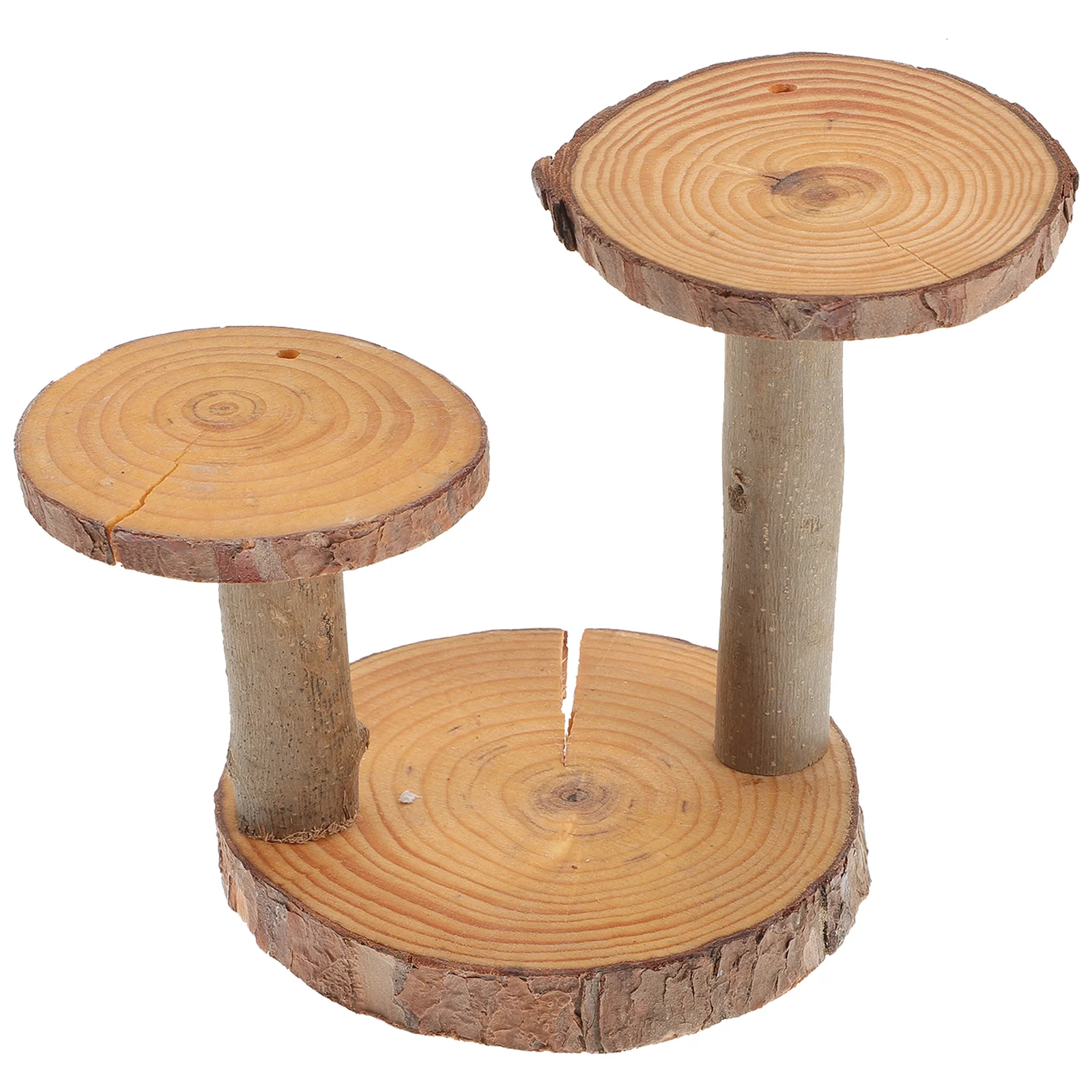 

Stand Cupcake Holder Cake Dessert Display Tower Wood Tray Wooden Party Tiered Wedding Plate Shelf Rustic Tabletop Household