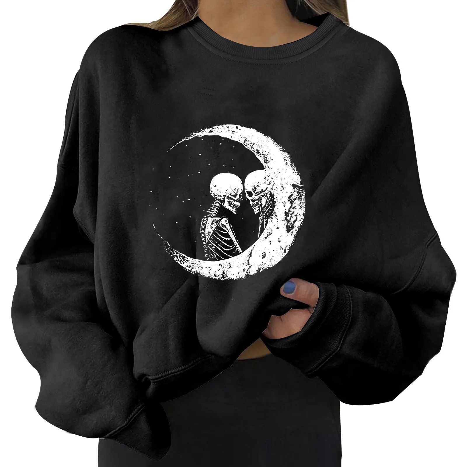 

Half Zipper Sweatshirt Women Womens Daily Print Sweatshirt Long Pullover Letter Print O Neck Printing Long Fall Sweat Shirts