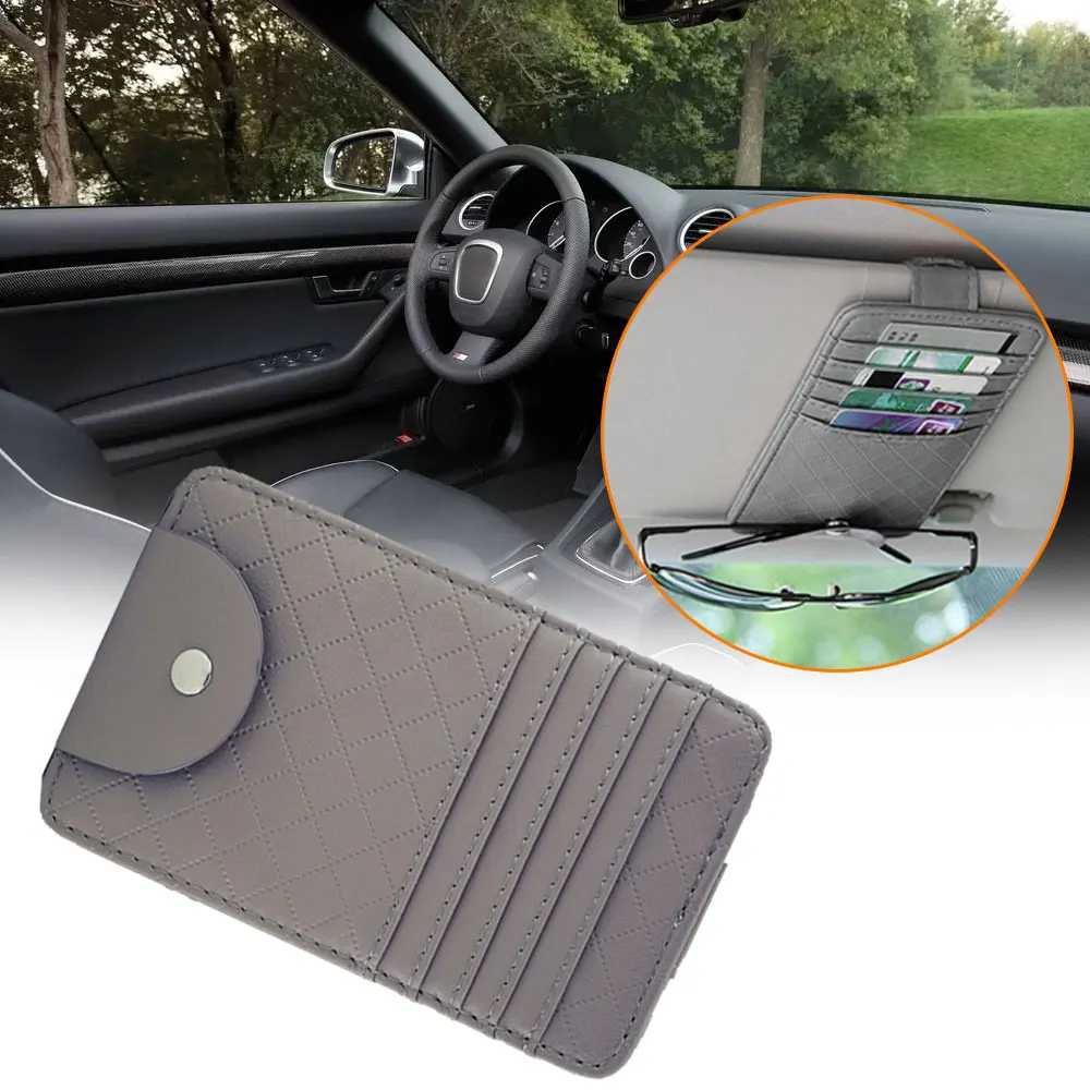 

Car Auto Sun Visor Point Pocket Organizer Pouch Bag Card Glasses Storage Holder Car Styling Car Interior Accessories Tools