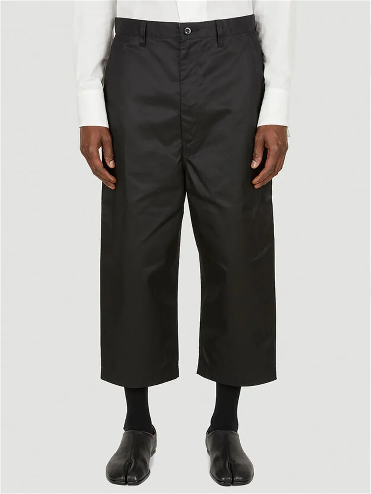 Брюки мужские прямые модные Молодежные штаны с завышенной талией брюки больших