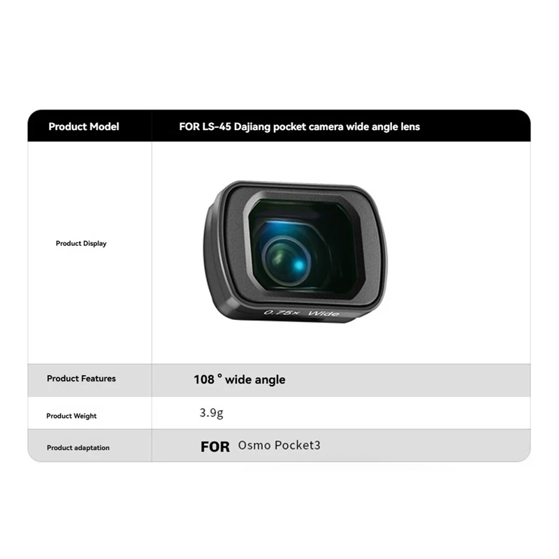 Переменный фильтр для DJI Osmo Pocket 3 регулируемый ND/CPL с многослойным оптическим