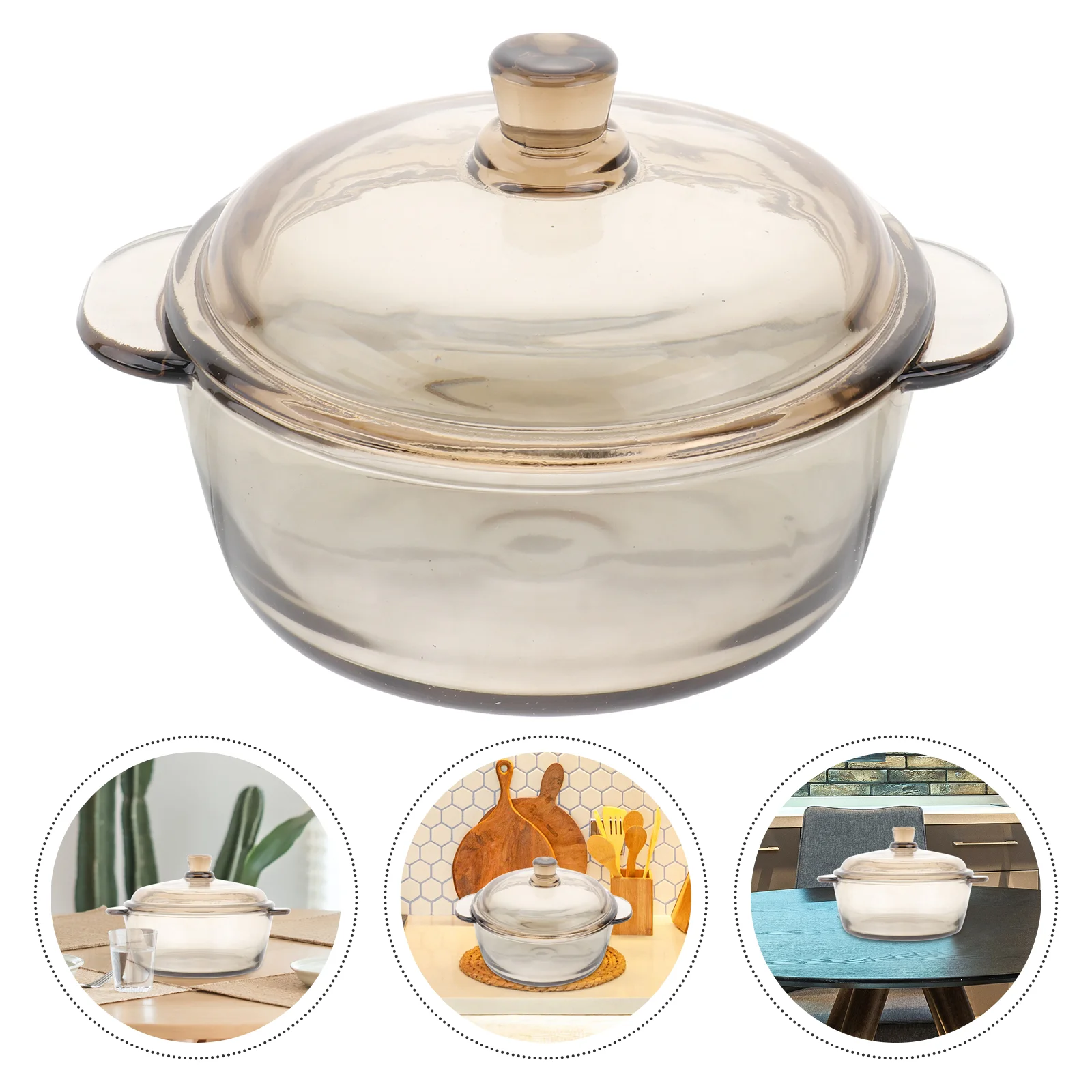 

Braising Pan Lid Small Sauce Pot Soup Bowl Lid Glass Mixing Bowls Containers Lids Cooking Pot Big Bowl Amphora