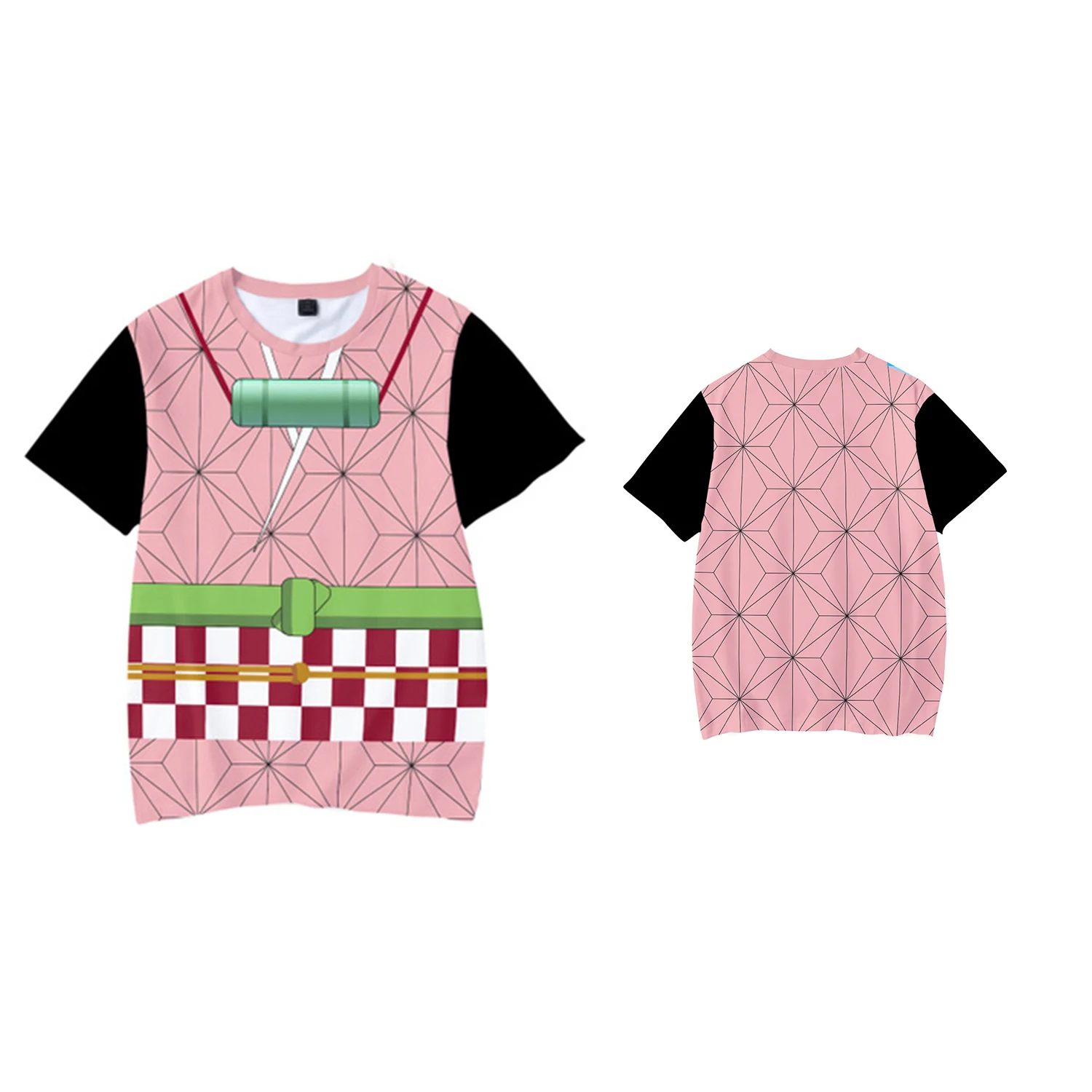 

Boys and Girls Devil Killer Tshirt 3d Printing Cosplay Children's Clothes Japanese Ghost knife Summer Short-sleeved Demon Slayer