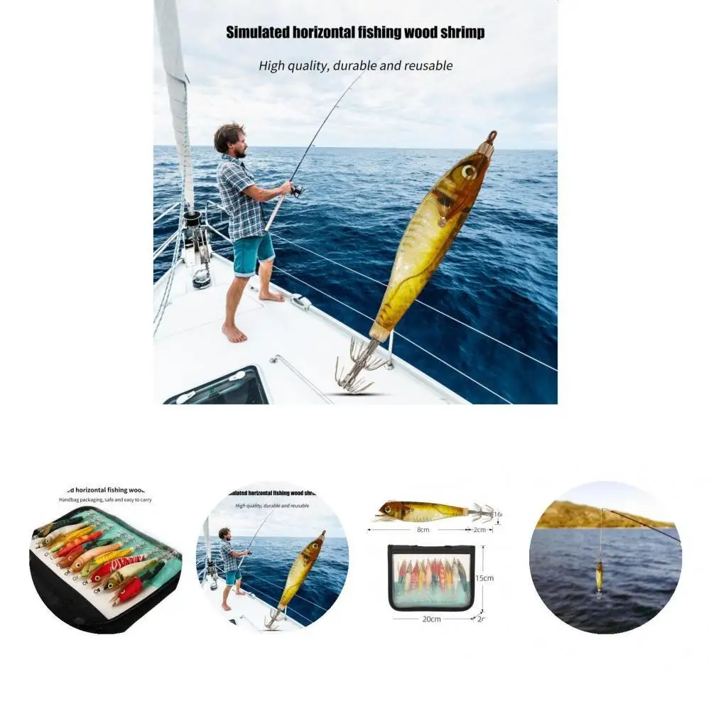 

Multi Styles 10Pcs/Set Delicate Shrimp Lure With Squid Hook Anti-Scratch Shrimp Lure Artificial for Fishing