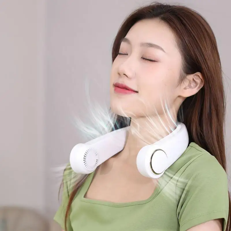 Безлопастной вентилятор без рук регулируемый угол наклона ленивый с шейным