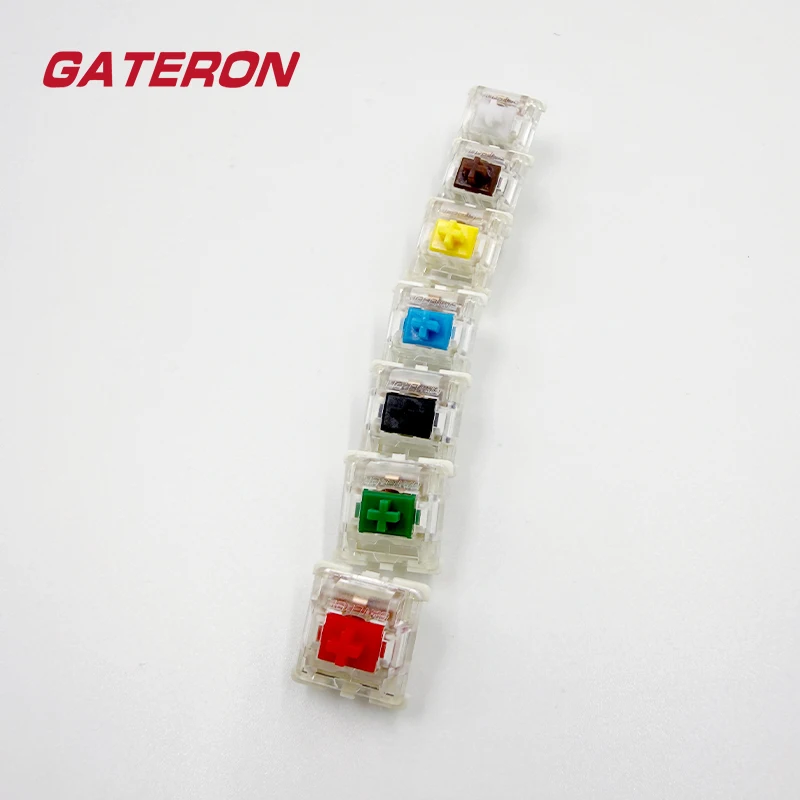 Фото Механические переключатели Gateron KS-9, 3-контактные, красные, коричневые, синие, зеленые, белые, RGB, бесшумные, с тактильным откликом, совместимые с Cherry MX №1